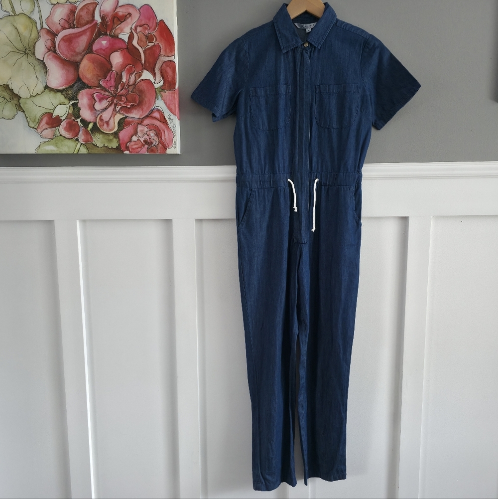 On S’en Fout des Garçons Blue Cotton Jumpsuit – Size 12 - Picture 2 of 16